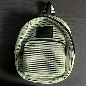 PINK neon green mini backpack